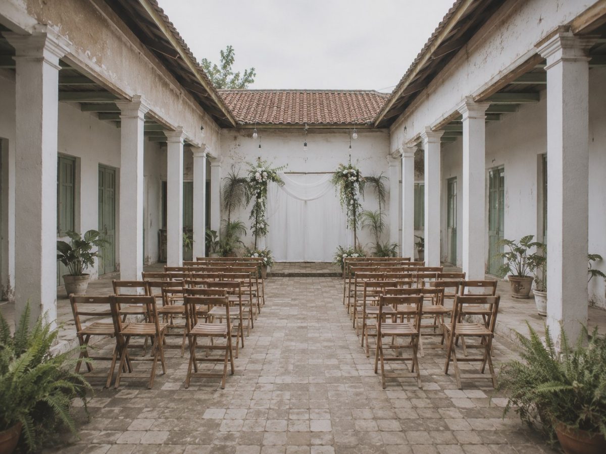 Lokasi acara di halaman dalam