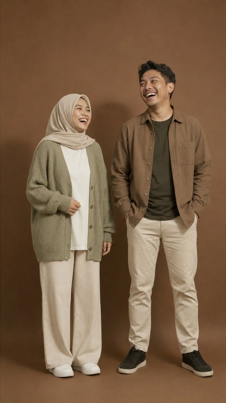 Kedua mempelai di studio