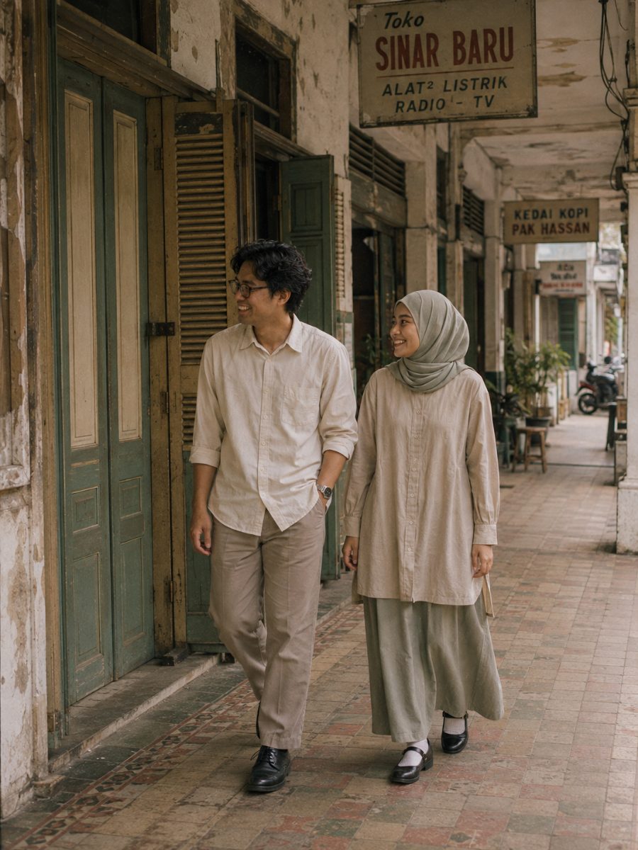 Berjalan menyusuri deretan toko lama