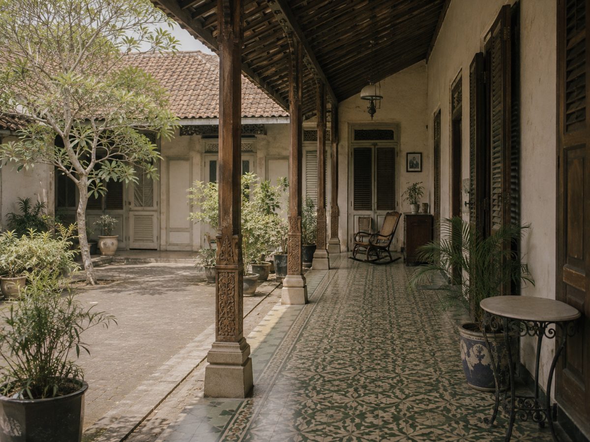 Halaman rumah lama tempat acara